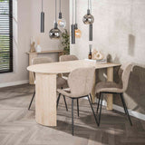 Arco Dining Table Ceramic Travertine 140x80 cm 