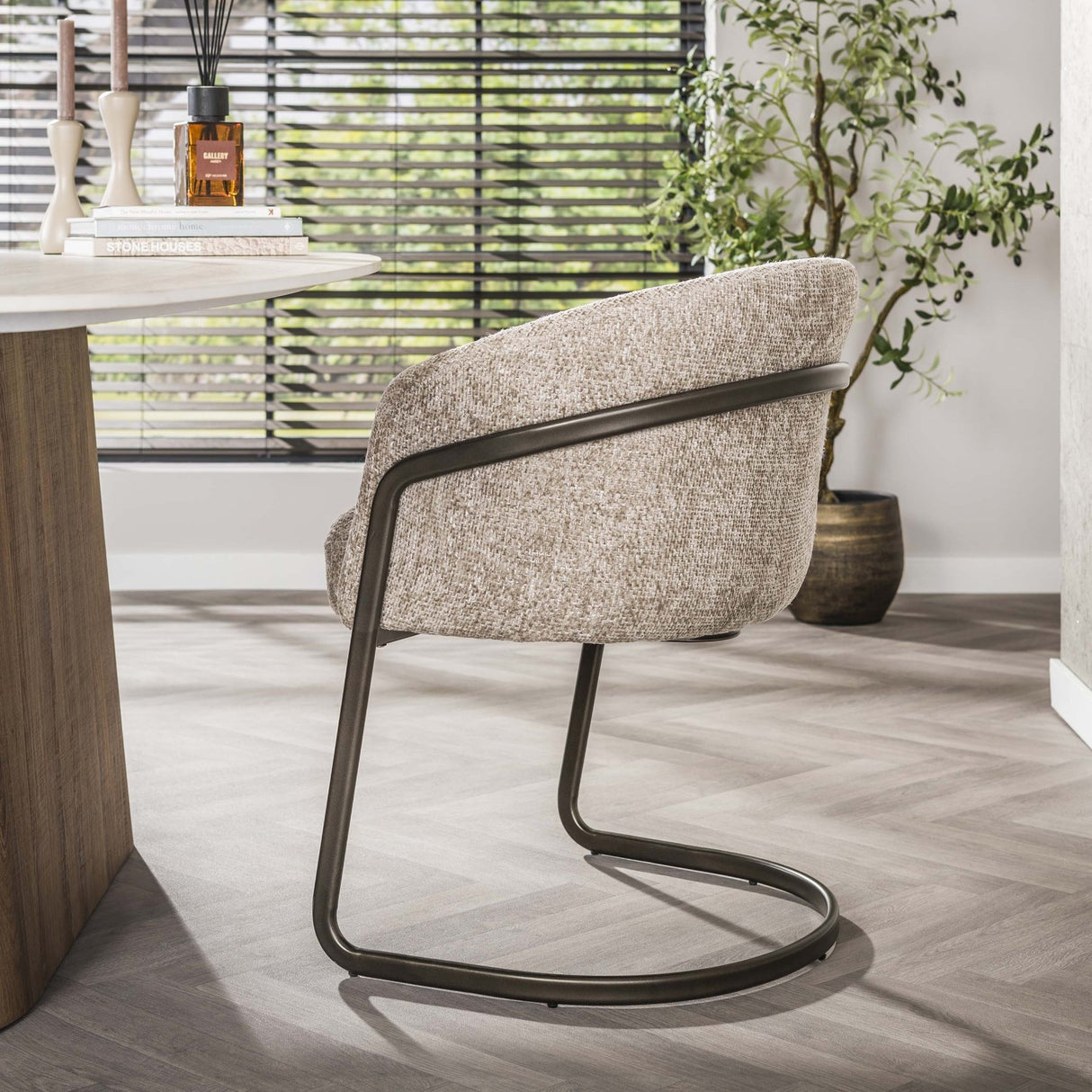 Set of 2 dining chairs Zandello Hoven sand 