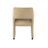 Set of 2 dining chairs Jaroq sand on wheels 