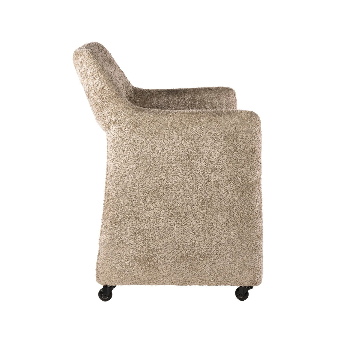 Set of 2 Siena Alura sand dining chairs with wheels 