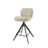 Lirio Bouclé Sand Comfort Swivel Bar Stool 