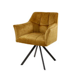 Dining chair Lino Velvet Gold Swivel 
