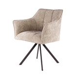 Dining chair Lino Chenille Fabric Rich Sand Swivel 