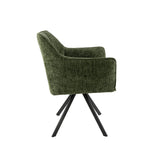 Eetkamerstoelen - Eetkamerstoel Lino Groen Draaibaar - Dimehouse