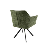 Eetkamerstoelen - Eetkamerstoel Lino Groen Draaibaar - Dimehouse