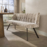 Dining room bench Raster bouclé sand brown