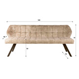 Dining room bench Raster bouclé sand brown
