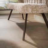 Dining room bench Raster bouclé sand brown