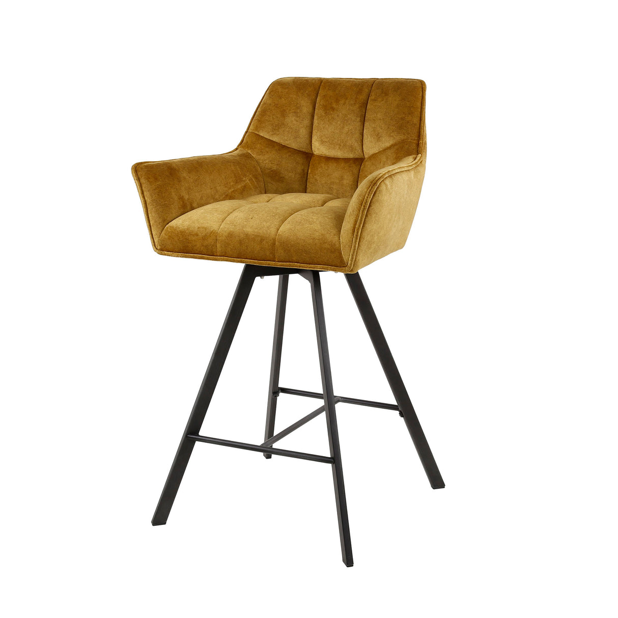 Bar stool Lino Velvet Gold Swivel 
