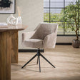 Dining room chairs - Dining room chair Chia Rich Fabric Sand Rotatable - Dimehouse