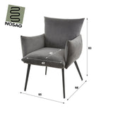 Marlow dining armchair velvet anthracite 