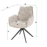 Dining chair Elite Sand Chenille Fabric Rich Swivel 
