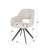 Springo Dining Chair Swivel Eagle Cream 