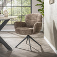 Dining room chairs - Set of 2 dining room chairs Savona swivel Hoven rich champagne - Dimehouse