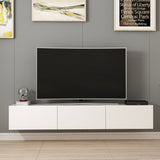 TV Meubels - TV Meubel Set Rigel Wit Melamine 180x30x32 cm - Dimehouse