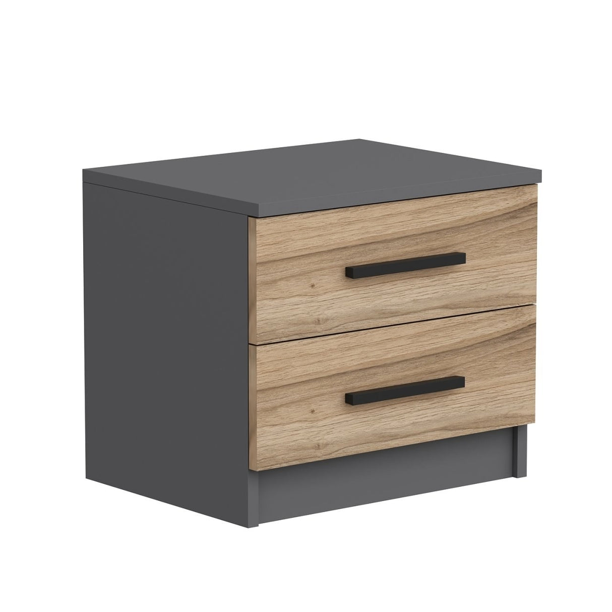 Bedside table Bare walnut melamine 50x40x47 cm