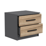 Bedside table Bare walnut melamine 50x40x47 cm