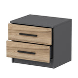 Bedside table Bare walnut melamine 50x40x47 cm