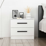 Bedside table Bare white melamine 50x40x47 cm