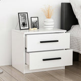 Bedside table Bare white melamine 50x40x47 cm