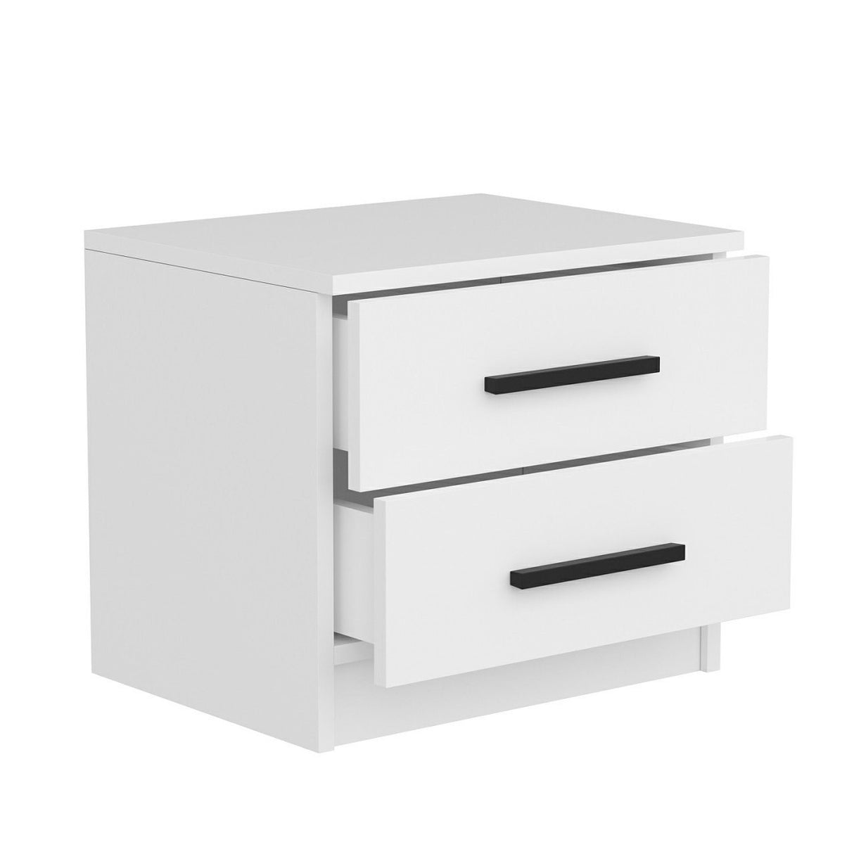 Bedside table Bare white melamine 50x40x47 cm