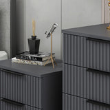 Chest of drawers bare anthracite melamine 72x77x42 cm