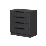 Chest of drawers bare anthracite melamine 72x77x42 cm