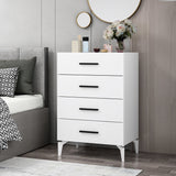 Chest of drawers bare white melamine 72x106x47 cm