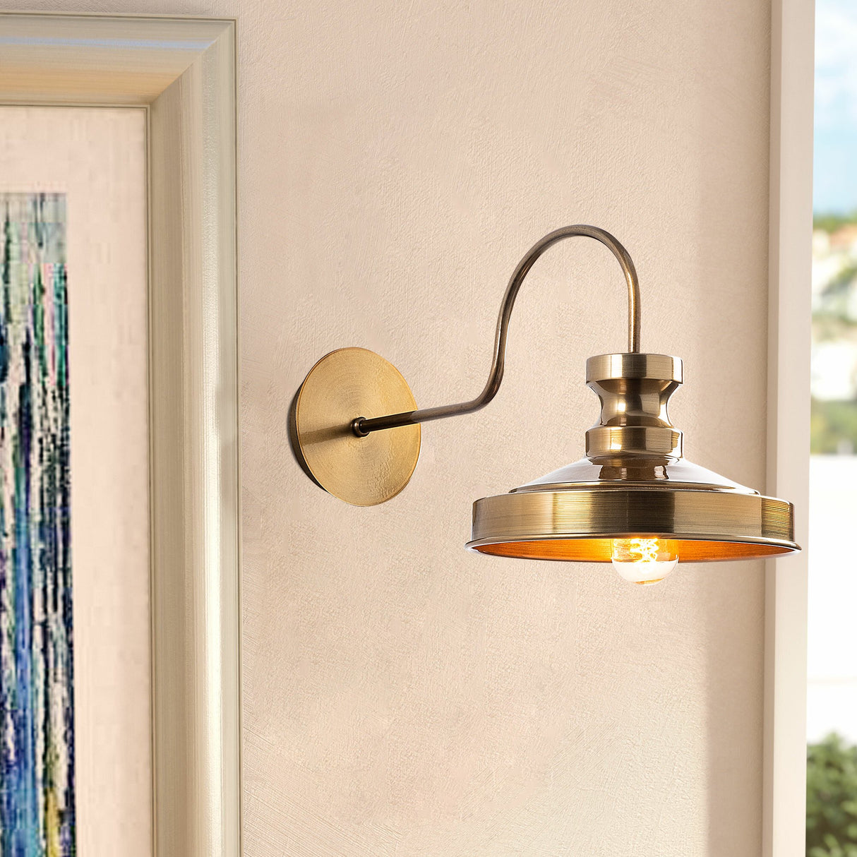 Wall lamp 1-light Gold Metal Allure 