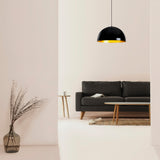 Round Black Metal Pendant Light Allure 