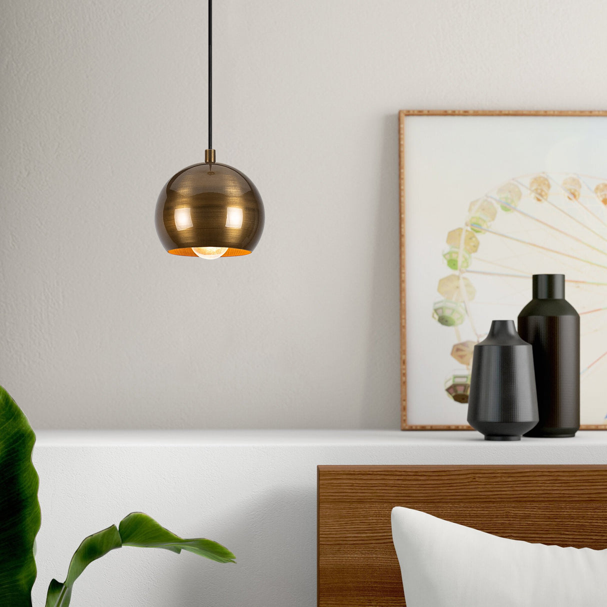 Pendant Lamp Gold Metal Allure 