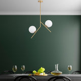 Hanglamp 2-lichts Goud Glas Nimbus