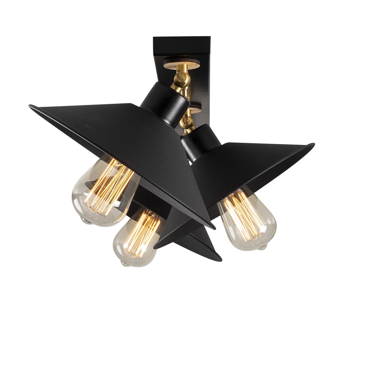 Pendant lamp 3-light Black Metal Allure 