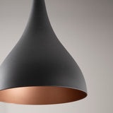 Pendant lamp 1-light Black Drop Metal Allure 