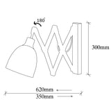 Wandlamp Zwart Metaal Echelon