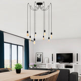 8-light Pendant Black Metal Maris 