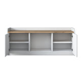 Schoenenkast Samos Wit Walnoot Melamine