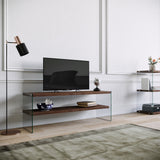 TV furniture Coral Donker Walnut Pinehout 120x45x35 cm