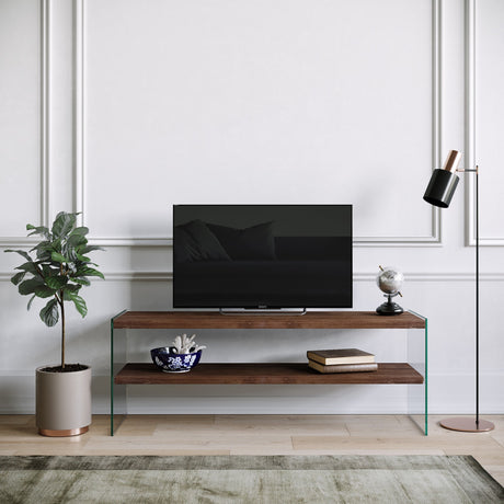 TV Meubel Coral Donker Walnoot Dennenhout 120x45x35 cm