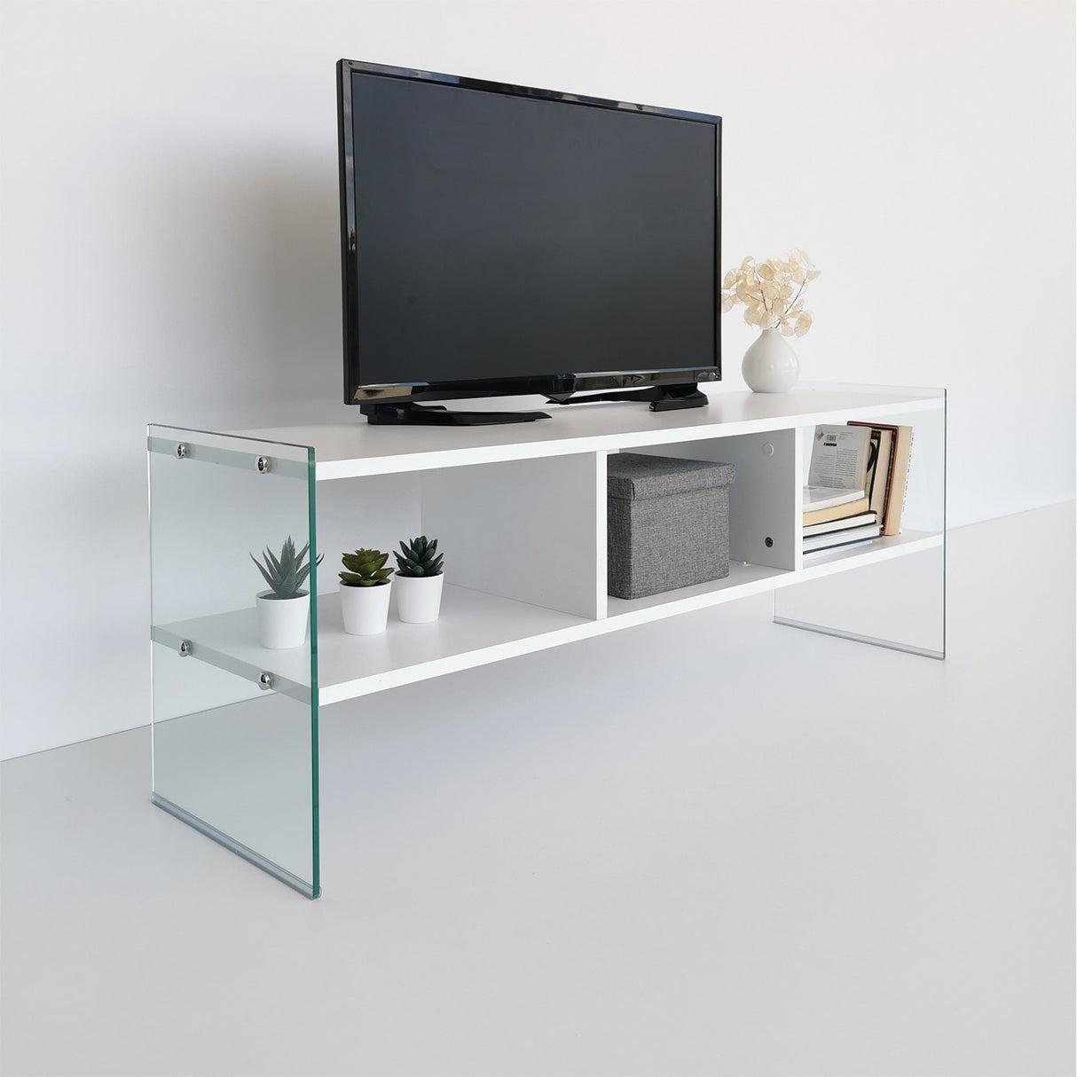 TV Meubel Coral Wit Melamine 120x45x35 cm