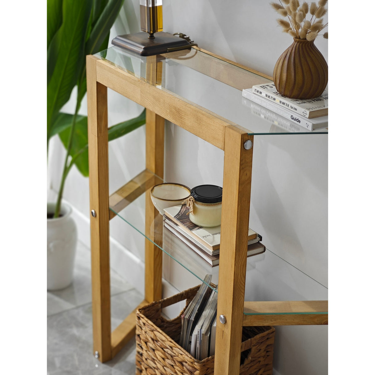 Dressing table trapezoid oak wood