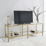 TV furniture basic gold gold glass 130x45x40 cm