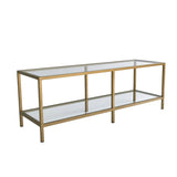 TV furniture basic gold gold glass 130x45x40 cm