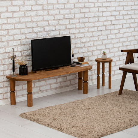 TV Meubel Ida Walnoot Hout 140x40x35 cm