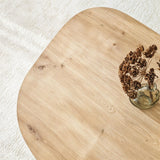 Rock coffee table in sapphire oak look oval. Melamine-faced wood composite