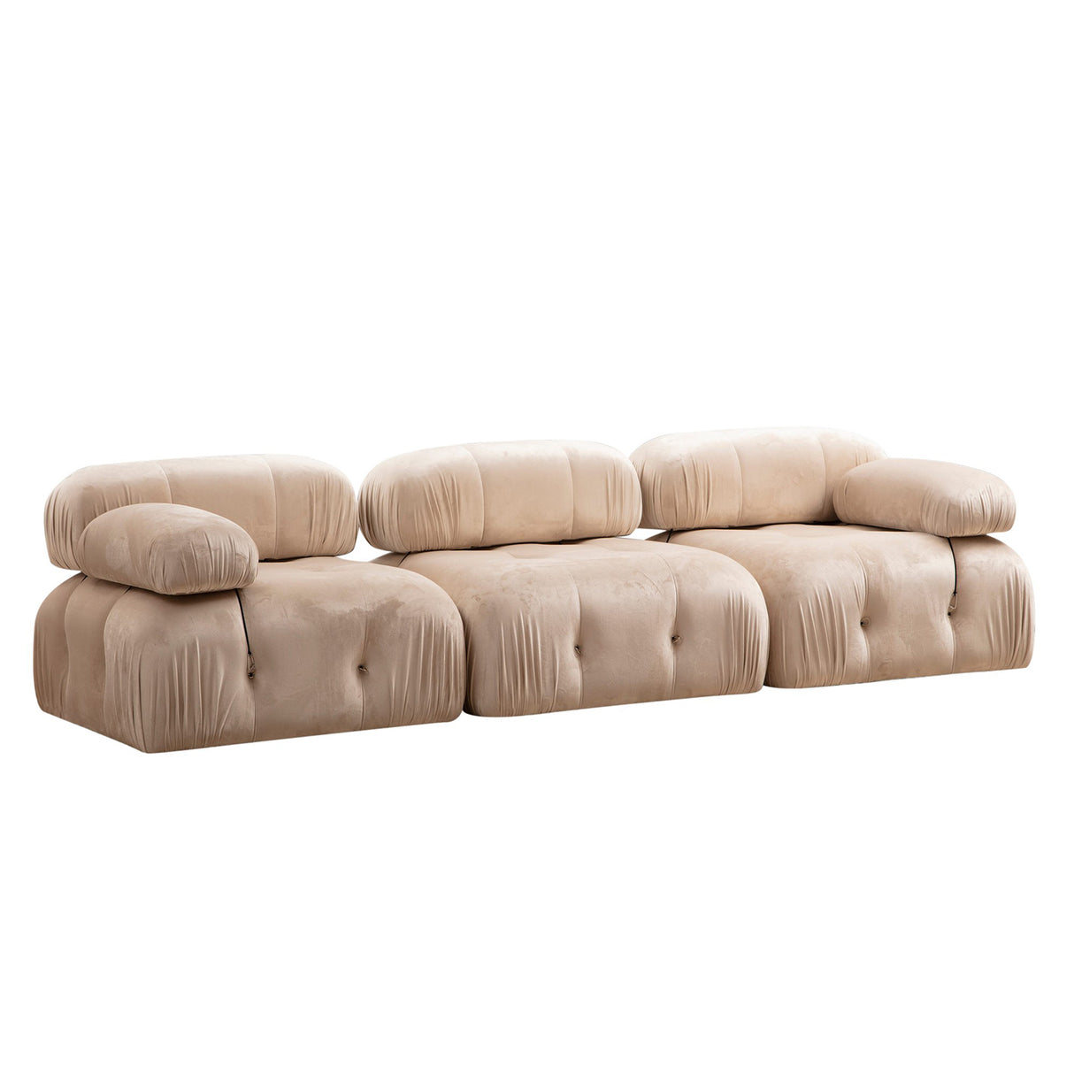 Modulaire bank 3-zits Bubble velvet beige