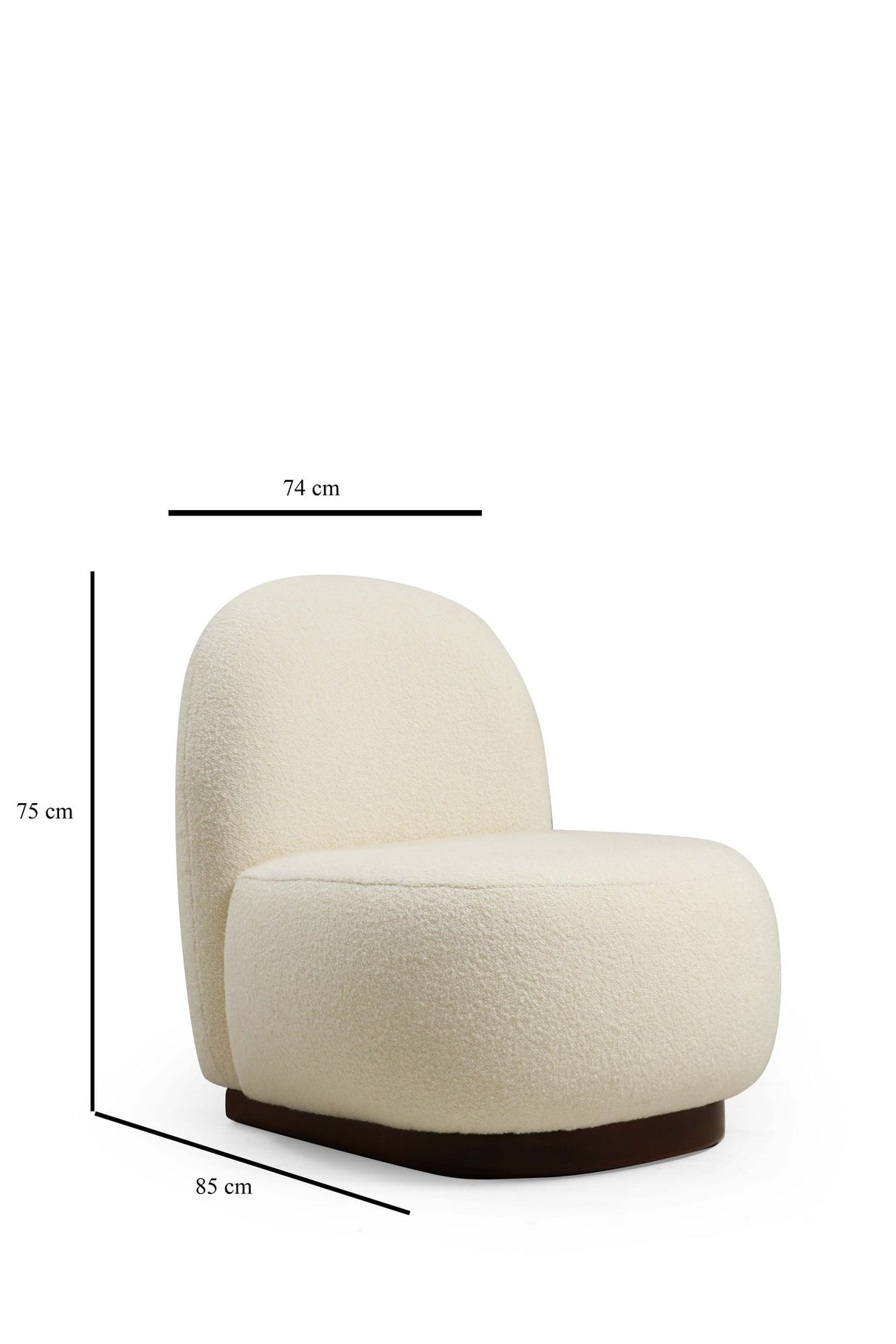 Fauteuil Tina Bouclet Wit