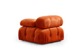 Modulaire bank 3-zits Bubble velvet oranje