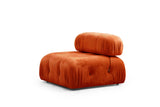 Modulaire bank 3-zits Bubble velvet oranje