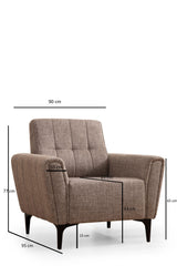 Fauteuil Hamlet Licht Bruin